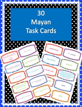 Preview of The Maya- 30 Task Card