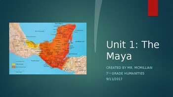 Preview of The Mayas Unit PowerPoint 1