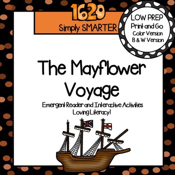 Preview of The Mayflower Voyage Emergent Reader Book AND Interactive Activities