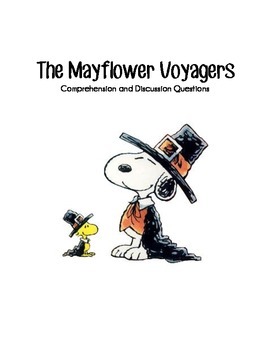 Preview of The Mayflower Voyagers | Peanuts | Thanksgiving | Questions