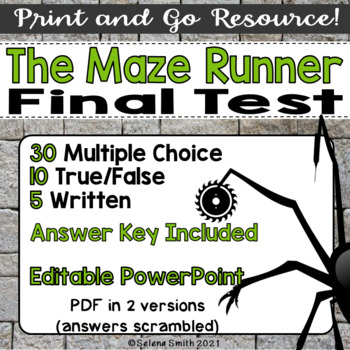 Preview of The Maze Runner Final Test