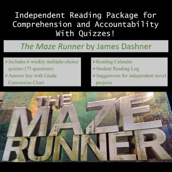 Preview of The Maze Runner Independent Reading Package with Quizzes!