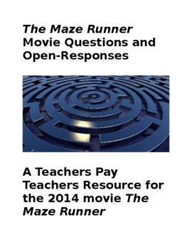 Preview of The Maze Runner Movie Questions and Open-Responses