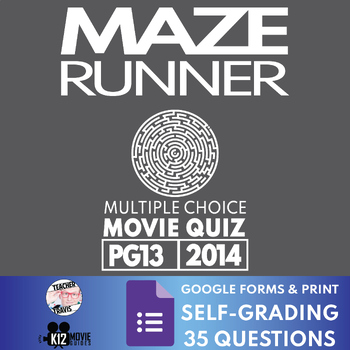 Preview of The Maze Runner Movie Quiz | Guide | Worksheet | 35 Questions | Self-Grading