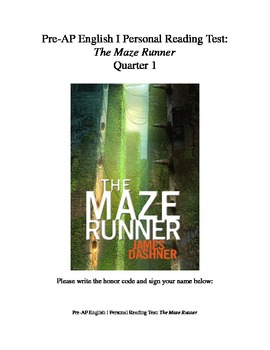 Preview of The Maze Runner Reading Test