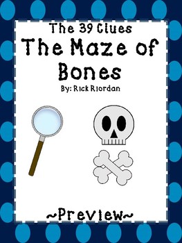 Preview of The Maze of Bones Literature Study