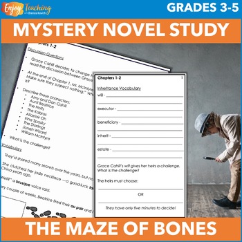 The Maze of Bones Mystery Novel Study Unit The 39 Clues by