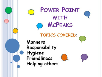 Preview of McPeaks: Power Point - Socialization & Citizenship Skills for Children