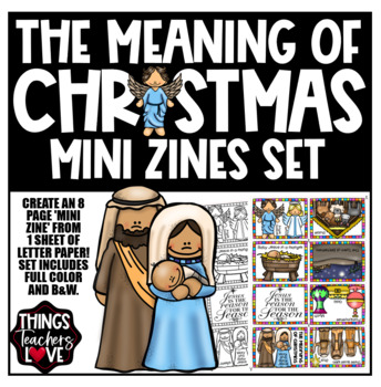 Christmas | Nativity Theme | Mini Books | Mini Zines | Color and BW