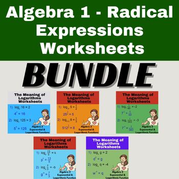 Preview of The Meaning of Logarithms Worksheets bundle - Algebra 2