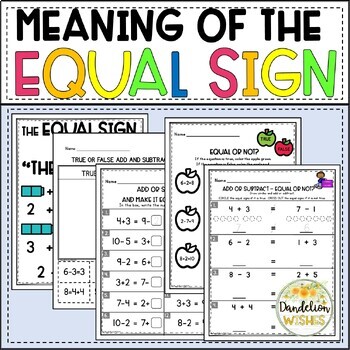 Preview of The Meaning of the Equal Sign True or False Equations