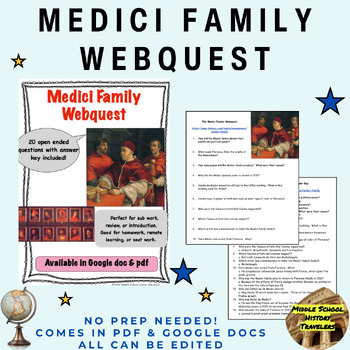 Preview of The Medici Family Webquest