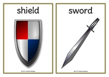 Preview of The Medieval Times Picture Set/Flash Cards | European History