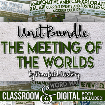 Preview of The Meeting of The Worlds Full Unit Bundle 5 Engaging Lessons Distance Learning