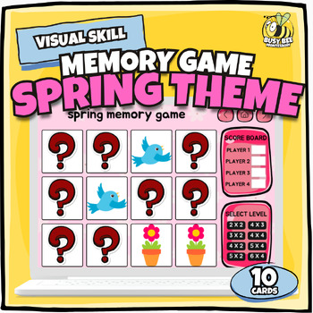 Preview of The Memory Game | Spring Themed