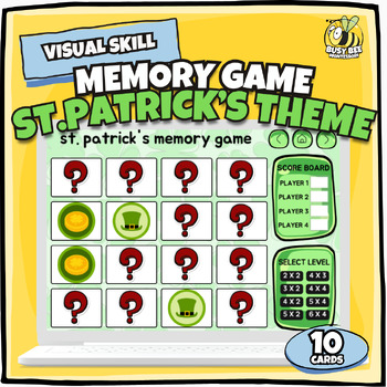 Preview of The Memory Game | St Patricks Themed