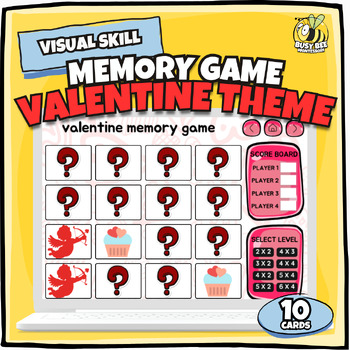 Preview of The Memory Game | Valentine Themed