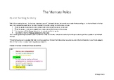 The Memory Police Quote Sorting Activity & Theme Table