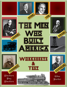 Preview of The Men Who Built America Worksheets for All Episodes + Final Test Bundle