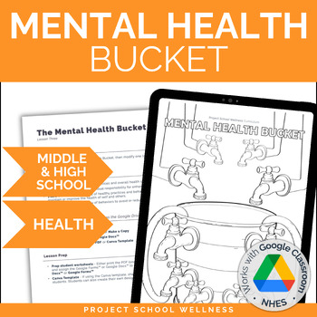 Preview of Mental Health Check In: The Mental Health Bucket | Health Lesson Plan