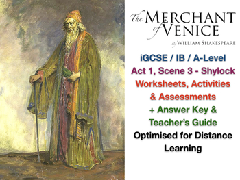 Preview of The Merchant of Venice - Act 1, Scene 3: Shylock - ACTIVITIES + ANSWERS