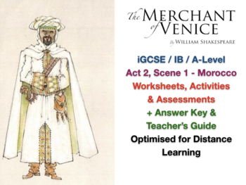 Preview of The Merchant of Venice - Act 2, Scene 1: Prince of Morocco ACTIVITIES + ANSWERS