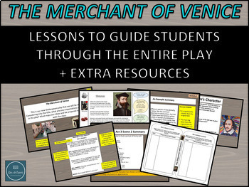 Preview of The Merchant of Venice Complete Play Lesson Bundle!