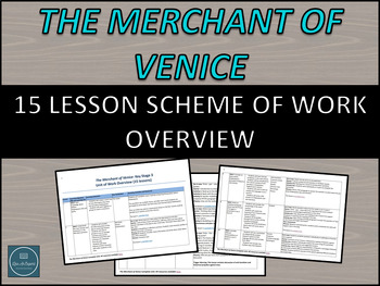 Preview of The Merchant of Venice: Scheme of Work Overview for the Whole Play
