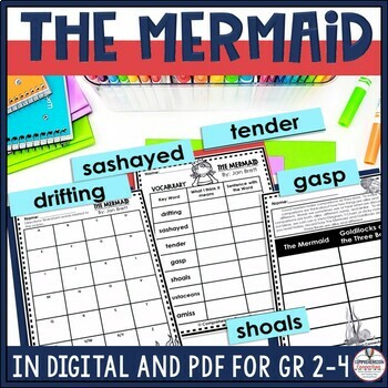 Preview of The Mermaid by Jan Brett Read Aloud Activities Digital PDF Comprehension lessons