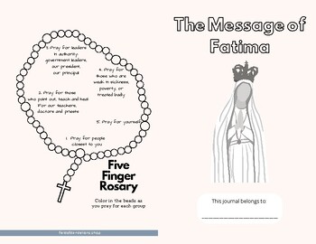 Preview of The Message of Fatima printable booklet for young Catholics during Adoration