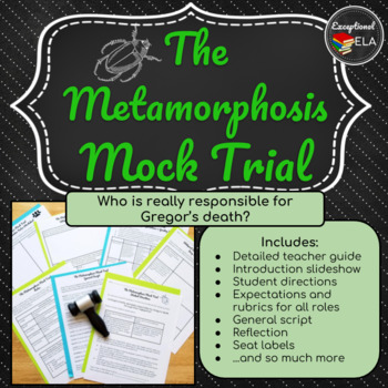 Preview of The Metamorphosis Mock Trial - Unit Novel Study - Franz Kafka - Real Life Skills