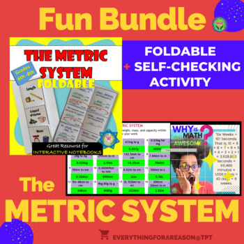 Preview of The Metric System Fun Fundle Foldable + Selfchecking Activity