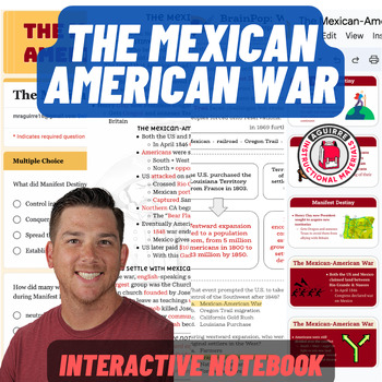 Preview of The Mexican American War - Westward Expansion Unit - Presentation, Notes, Quiz +