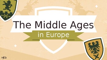 Preview of The Middle Ages in Europe - Editable PowerPoint Presentation - Grades 6 to 9