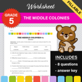 The Middle Colonies Worksheet #1