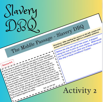 Preview of The Middle Passage: Slavery DBQ 2
