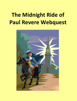 Preview of The Midnight Ride of Paul Revere Webquest Digital