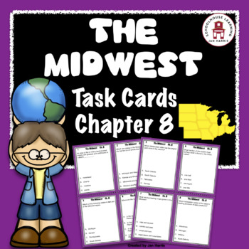 Preview of The Midwest Task Cards - Harcourt Chapter 8