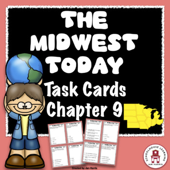 Preview of The Midwest Today Task Cards - Harcourt Chapter 9