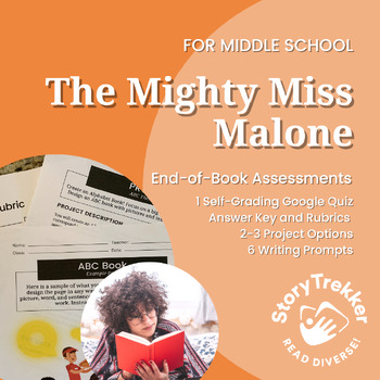 Preview of The Mighty Miss Malone End of Book Asssessments Middle School ELA and Reading