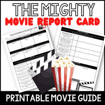 The Mighty Movie Report Card | Printable Book vs. Movie Activity