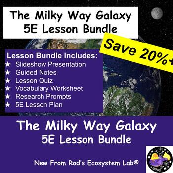 Preview of The Milky Way Galaxy Complete 5E Lesson Bundle w/Answer Keys **Editable**