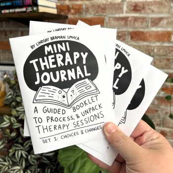 Preview of The Mini-Therapy Journal Set for School Counseling by Lindsay Braman MA