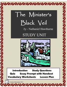 Preview of THE MINISTER'S BLACK VEIL  Study Questions, Quiz, Lesson Plan