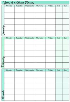 The Mint to Be Teacher Planner | 5 Period Teacher Planner Printable