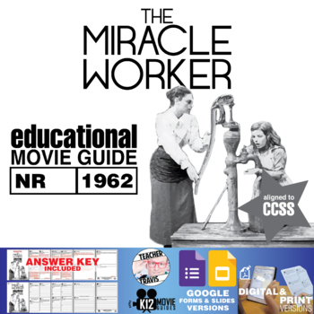Preview of The Miracle Worker Movie Guide (Helen Keller Story) Worksheet (NR - 1962)