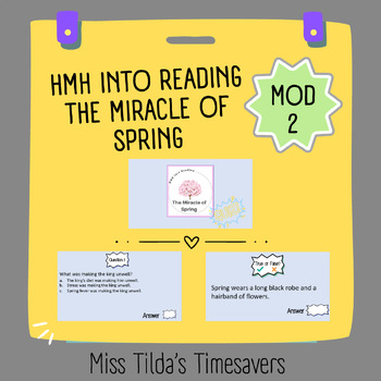 Preview of The Miracle of Spring Quiz - Grade 5 HMH into Reading