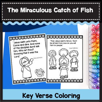 The Miraculous Catch of Fish/ Fishers of Men Bible Lesson, Posters, &  Mini-Book