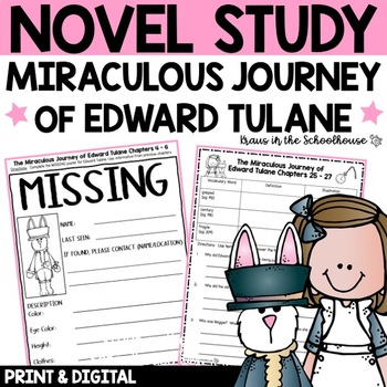 Preview of The Miraculous Journey of Edward Tulane Novel Study | Read & Respond Activities