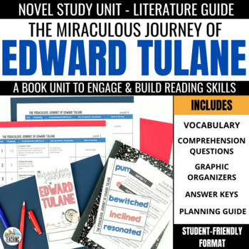 Preview of The Miraculous Journey of Edward Tulane Novel Study Activities: 20-Day Book Unit